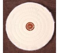 Rueda de pulido de tela blanca para amoladora de pulidor, alfombrilla de fijación para pulidora de joyas para metal, acero inoxidable, aluminio, madera, plástico, vidrio (175 mm)
