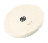 Rueda de pulido de tela blanca para joyería de metal, madera, vidrio, cerámica, plástico, alfombrilla de molienda compatible con amoladora de pulido de búfer de eje de 6 pulgadas (200 mm)
