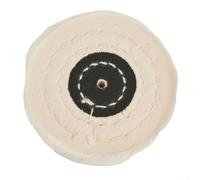 Rueda de pulido de tela blanca para joyería de metal, madera, vidrio, cerámica, plástico, alfombrilla de molienda compatible con amoladora de pulido de búfer de eje de 6 pulgadas (75 mm)