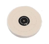 Rueda de pulido de tela para amoladora de cenador, alfombrilla de algodón blanco para joyas de metal, acero inoxidable, aluminio, madera, plástico, vidrio, cerámica (100 mm)