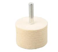 Rueda De Pulido Herramientas Rotativas Cabezal De Pulido De Fieltro De Lana Plateado Resistente Tamaños Versátiles Cabezal De Pulido Beige De 6 Mm Vástago De Pulido Montado(40mm)
