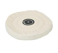 Rueda de pulido y pulido de tela para amoladora o para pulidor, para acero inoxidable, aluminio, madera, plástico, cerámica y vidrio, blanco, varios tamaños de 50 mm a 200 mm