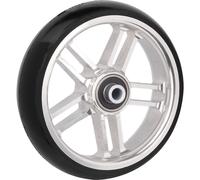 Rueda de radios con cubierta de caucho macizo rodamiento de bolas, llanta de aluminio