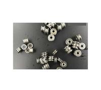Rueda de ranura de cojinete en forma de V/U, polea pequeña, diámetro interior de 3 mm/4 mm, microguía/rueda de pista, 10 piezas(U-3 * 12 * 4mm)