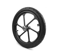 Rueda de remolque de bicicleta para niños de 16 pulgadas Buje de aleación negro Diámetro del rodamiento de 10 mm Soporte de disco de neumático neumático de 16x1.75 (Rim with Tire)