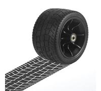 Rueda de repuesto con doble rodamiento de bolas de 7 pulgadas (17 x 10 cm) para todoterrenos y carros plegables, se adapta a la mayoría de los modelos, soporta hasta 250 kg (1)