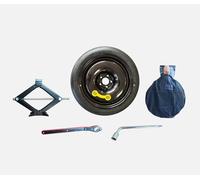 Rueda de Repuesto de 17" 125/80/17 compatible con @udi A4, A5, A6, Mercedes Clase A, B, C, E (abrazaderas no amg no amg) SSANYONG Tivoli con Gato, Llave y Funda