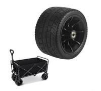 Rueda de repuesto de 6 pulgadas para carrito plegable - Neumático de poliuretano todo terreno con doble rodamiento con distancia central de 105 mm - Rueda de carrito de jardín al aire libre resistente