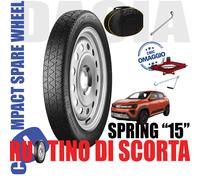 Rueda de repuesto Galleta 15" Dacia Spring Gato de regalo + Llave Bolsa Eco SS