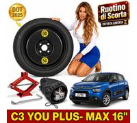 Rueda de repuesto galleta 16" Citroen C3 You Plus Max Gato Funda gratis DOT 2025