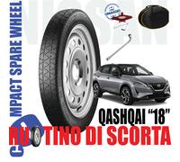 Rueda de repuesto galleta 18" Nissan Qashqai J12 E-Power Gato Llave Bolsa 125 /