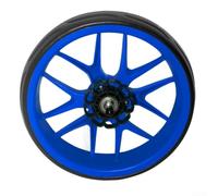Rueda de repuesto para carrito de golf con banda de rodadura de EVA para un movimiento suave en césped y superficies húmedas, se adapta a eje de 10 mm, 25,5 cm, opción verde (azul)