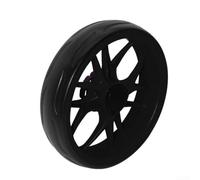 Rueda de repuesto para carrito de golf de 10 pulgadas de diámetro con eje de 9 mm, espuma EVA y plástico para un rodamiento suave en el terreno del campo de golf (negro)