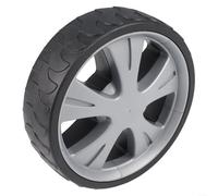 Rueda de repuesto para cortacésped AL-KO 5.17, 5.18, 51.0, 51.3, 51.4, 51.5, 51.7, 51.8, 527, 5200, 1 paquete, material de polipropileno, negro, con tracción mejorada y maniobrabilidad suave