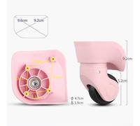 Rueda de repuesto para maleta, 2 ruedas fáciles de instalar para equipaje de viaje (rosa S)