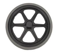 Rueda de repuesto para silla de ruedas de goma silenciosa y antideslizante de 35 cm de diámetro, color