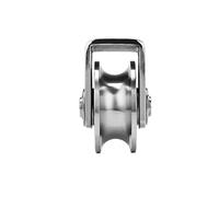 Rueda de riel, rodillo polea, rueda acanalada, 1 pieza ranura U/V/H acero inoxidable 304(U Type 48 * 16mm)