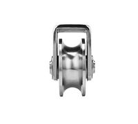 Rueda de riel, rodillo polea, rueda acanalada, 1 pieza ranura U/V/H acero inoxidable 304(U Type 68 * 22mm)