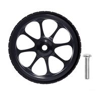 Rueda de rodamiento de 82 mm diseñada específicamente para Brompton y para remolques plegables de bicicleta 3sixty para mejorar la e empuje y remolque (negro)