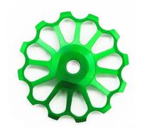 Rueda de rodamiento de cerámica 16T 17T guía de dientes profundos para | Polea de aleación de aluminio 7075 de 10 y 11 velocidades, poleas de cambio mecanizadas CNC para bicicleta de montaña trasera