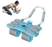 Rueda de rodillo abdominal, equipo de entrenamiento de fuerza central de rebote automático de 4 ruedas para construcción muscular abdominal, oblicua y de cuerpo completo con cómodas almohadillas de