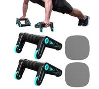 Rueda de rodillo de ABS: entrenador de ejercicio abdominal plegable para la fuerza central, diseño liviano con construcción, equipos de acondicionamiento físico para entrenamientos para el hogar de Pi
