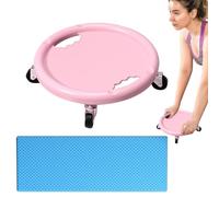 Rueda de rodillo de ejercicio abdominal, lanzador AB AB | Equipo de entrenamiento de fuerza con almohadilla | Rueda de rodillos de acondicionamiento físico giratorio de 360 grados para entrenamiento