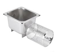 Rueda de rodillo de mantequilla de acero inoxidable para untar suavemente, herramienta de cocina compacta para pan, salsa y condimentos, plata 20 cm (estante de soporte)