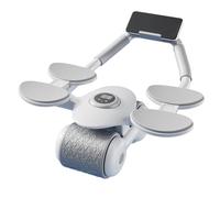 Rueda de rodillo para abdominales, equipo de ejercicio de fuerza central de rebote automático, rueda abdominal con soporte para el codo, para ejercicio, entrenamiento, adultos, hombres, mujeres