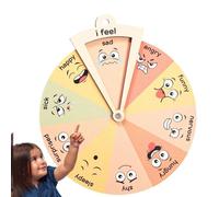 Rueda de sentimientos - 24 cm Gran Diagrama de emociones de madera, indicador de comportamiento psicología, herramienta de aprendizaje emocional | Decoración de asesoramiento para el aula para niños