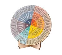 Rueda De Sentimientos con Soporte - Rueda De Emociones Calmante De Madera, Rueda De Sentimientos Reutilizable | Gráfico De Emociones Calmantes, Gráfico Psicología De Color para La Decoració