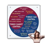 Rueda de sentimientos - Guía del rastreador ', tarjeta de emociones acrílicas | Herramienta de salud mental con código de color, signo de terapia en el aula, decoración 'oficina consultor, publicación