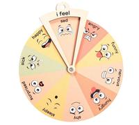 Rueda de sentimientos - Tabla de sentimientos de madera, círculo de sentimientos, decoración de salud mental, decoración de sentimientos, juguete para expresión y gestión de emociones para niños