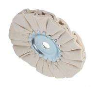Rueda de solapa con núcleo de metal para pulido de carpintería, disco de pulido de algodón para preparación de superficies y acabados lisos en madera, paño blanco de 80 mm de diámetro (B)