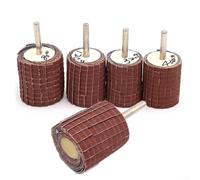 Rueda de solapa de vástago de 6 mm para uso de amoladora angular con tamaño total de rueda de 45 mm y diámetro estático de 35 mm para alisar superficies de molienda y pulido (grano 600)