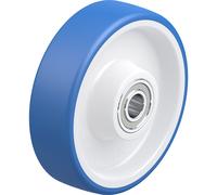 Rueda de TPU sobre llanta de poliamida Blickle, rodamiento de bolas