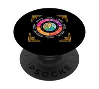 Rueda del Año Oculto Wicca Círculo Anual Ocho Sabbat PopSockets PopGrip Adhesivo