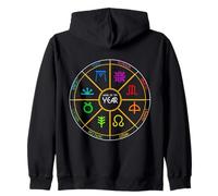 Rueda del Festival Pagano del Año Oculto Brujería Wicca Sudadera con Capucha