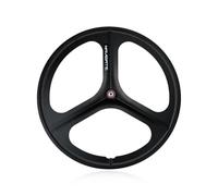 Rueda Delantera de Bicicleta de Engranaje Fijo 700C 3 radios Freno en V Eje sólido de 100mm Llantas de Bicicleta de magnesio Ruedas de Bici de Pista de una Sola Velocidad