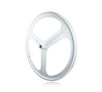 Rueda Delantera de Bicicleta de Engranaje Fijo 700C Eje sólido 100mm Freno en V 3 radios Llantas de Bicicleta integradas de magnesio Ruedas de Bicicleta de Pista de una Sola Velocidad