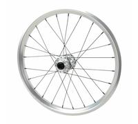 Rueda Delantera De Bicicleta Plegable 20pulgadas Freno De Disco 712g Ruedas De Eje Pasante De 100×12/15mm Llantas De Doble Pared De 24 Orificios, 2 Rodamientos Sellados(Silver,F 15 * 100)