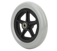 Rueda delantera de repuesto para silla de ruedas de 7 pulgadas, ruedas giratorias de repuesto para silla de ruedas, ruedas de goma, rueda de rehabilitación para vehículos discapacitados 44.5 cm A