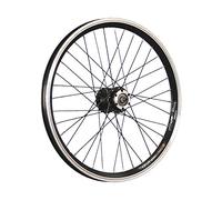 Rueda Delantera Grünert Dynamic4 de 20 Pulgadas, Hueca, con 6 Agujeros para Disco, Negra