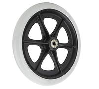 Rueda delantera para silla de ruedas, rueda delantera de una sola rueda de goma de 8 "Rueda delantera para silla de ruedas de carga máxima de 120 kg Rueda delantera de 0,3 pulgadas con cojinete de