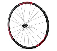 Rueda Delantera Y Trasera De Bicicleta 700C Rueda De Carretera Frenos De Disco Llanta De Aleación De Aluminio Buje con Eje Pasante 15×100/12×142mm Cassette 7-12 Velocidades(Black-Red,Front)