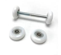 Rueda deslizante de plástico de 35 mm con rodamiento 608z para máquina de remo, riel de ventana, puerta de muebles, aluminio, para sistema, color blanco y negro, paquete de 2