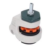 Rueda direccional con vástago de nivelación varilla roscada M8 base goma altura ajustable para máquinas alta resistencia ruedas nailon 40 mm direccionales giratorias patas maquinaria industrial mueble