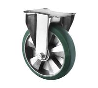 Rueda elástica de PU verde Ø x anchura de rueda 200 x 50 mm, a partir de 2 unid.