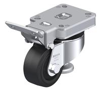 Rueda elevadora HRLK-POEV Blickle, dimensiones de la placa 100 x 85 mm