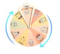 Rueda Emocional - Rueda de Emoción Salud Mental, Rueda de Emociones de Madera para Niños | Decoración de Obras de Aprendizaje Emocional, Rueda de Emociones de Madera para la Salud Mental Decoración de